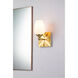 Epsilon 1 Light 6 inch AGB Bath Light Wall Light in Antique Brass